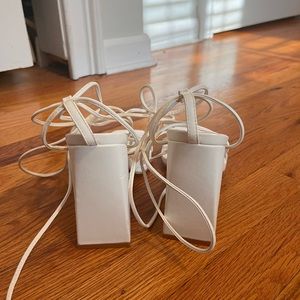 Pretty Little Thing Angle Wrap Tie Strap White Chunky Heel! Never worn! Size 7!